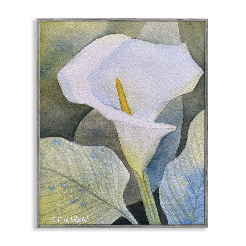 Giclée encadrée Garden Lily, par Stephanie Fielden, Estampe numérique Farmhouse, H 14 po x l 11 po