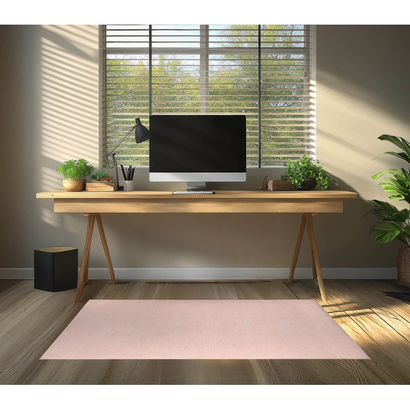 Tapis de bureau léger Earthy Embrace, L 5 pi x L 3 pi, Rose