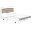 Lit plateforme double en métal avec lit gigogne et support à lattes blanc. Général. Aucun sommier tapissier n'est nécessaire pour le soutien des ports de la chambre à coucher. Forte remarquable. Requis-118082548