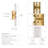 Modern Wall Sconce – Metal, Glass & Gold, Crystal Clear 2-Light Hardwired Dimmable Wall Sconce for Bathroom or Hallway in Modern, Mid-Century, and Contemporary Style-291536458