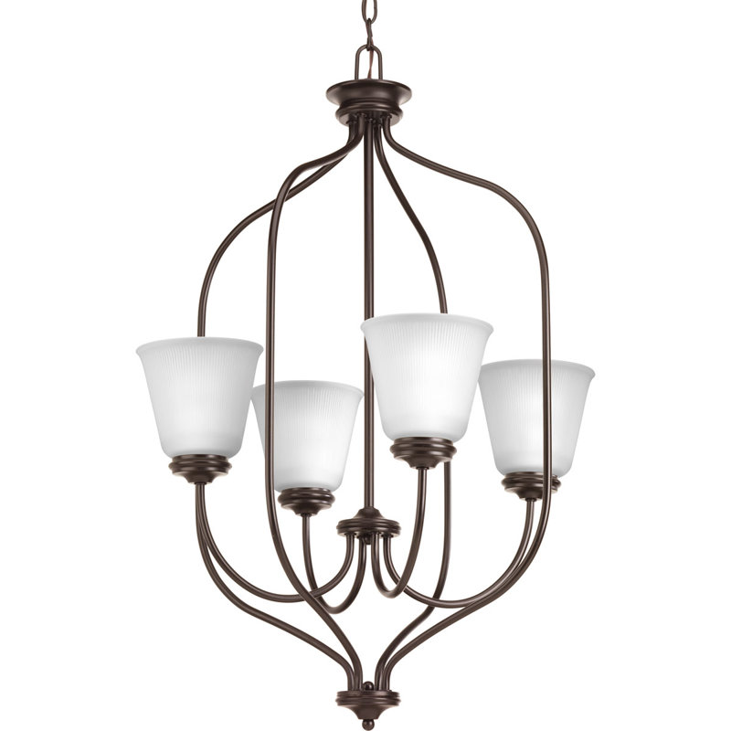 Lustre géométrique grise 4 lumières Pedroy, Bronze antique