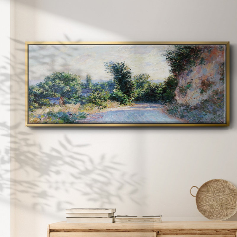 Route près de Giverny 02, 1885 - Toile encadrée, H 12 po x l 30 po