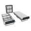Structure de lit pliante en métal avec matelas en mousse avec poches, rangement facile et mobile avec 4 roulettes