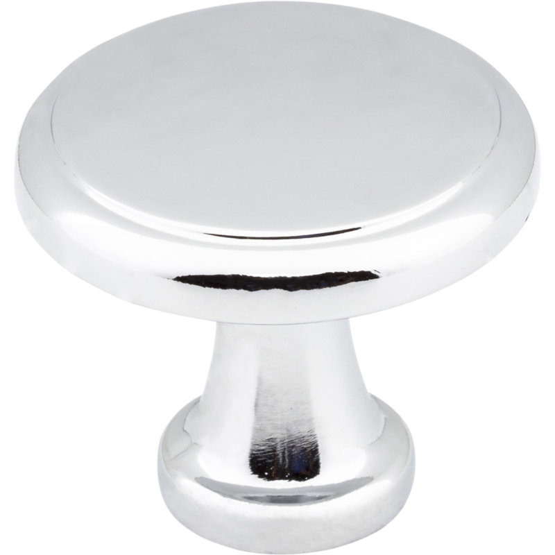Gatsby 1 1/8" Diameter Mushroom Knob, Polished Chrome