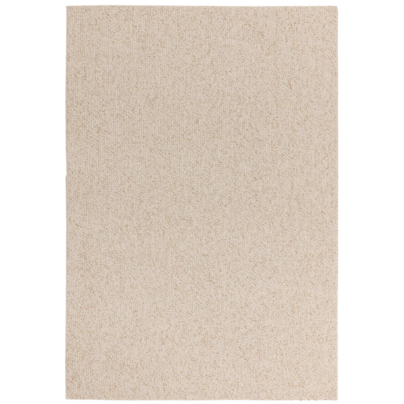 Mouad Solid Colour Pebble Ivory Area Rug, Rectangle 160 x 230cm