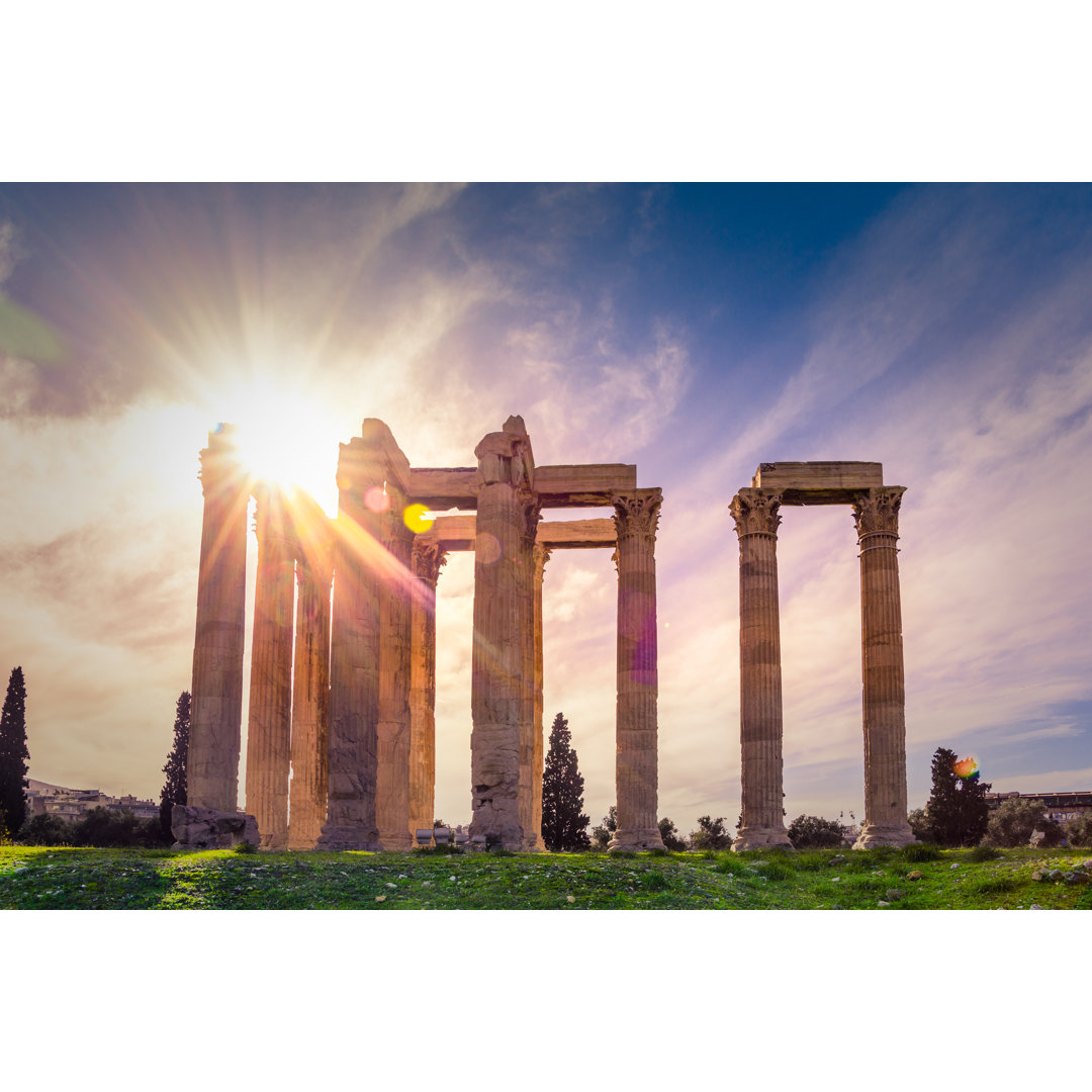 Leinwandbild Der Tempel des olympischen Zeus (griechisch: Naos Tou Olimpiou Dios), auch bekannt als das Olympieion, Athe...