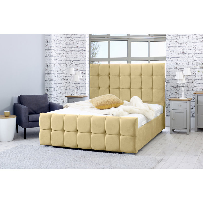 Ainhara Upholstered Bed, Beige, Single (3')