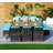6 - Person Wicker Patio Dining Set with Rectangular Table , Cushions Included-93842995-93842996