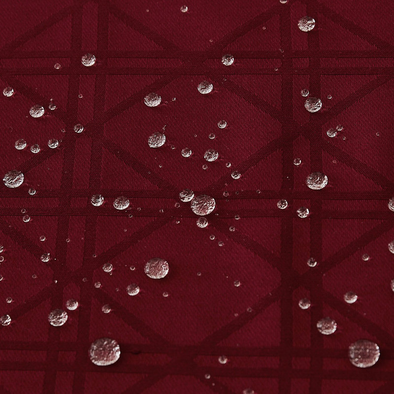 Geometric Patterns Wrinkle and Water Resistant Spill-Proof Tablecloth, Burgundy
