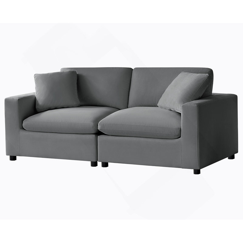 Canapé modulaire 2 pièces - Gris anthracite