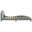 Structure de lit vidaXL gris clair 137 x 190 cm-97706086-97706084