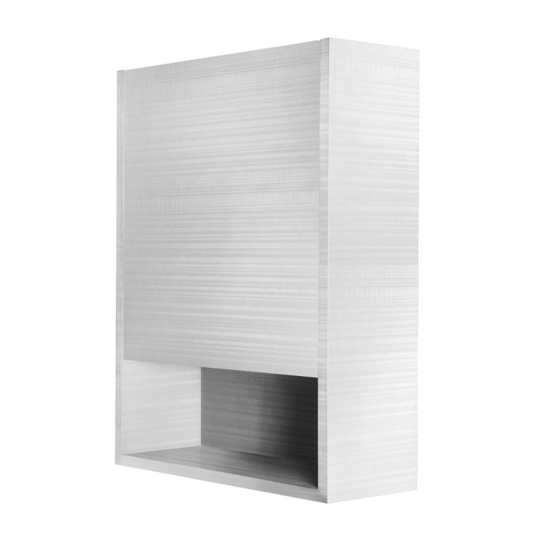 Kubista 18'' W Mirrored Medicine Cabinet, Left Hinge, Gloss White