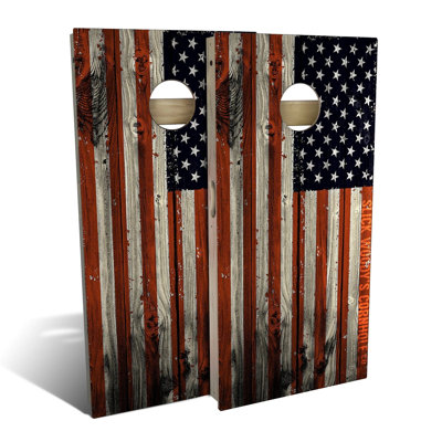 Ensemble de jeu de cornhole en composite patiné