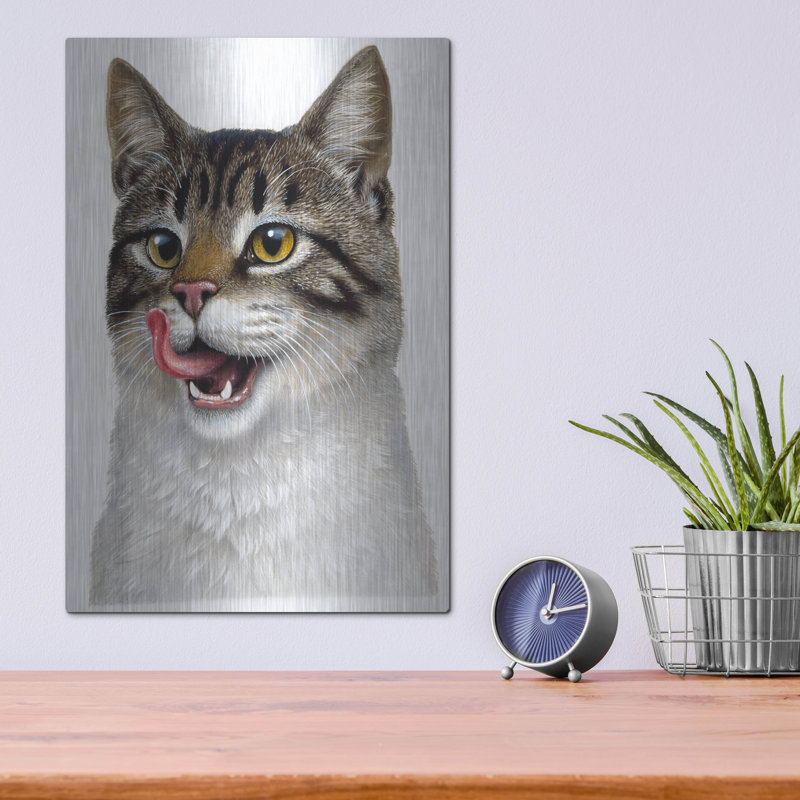 Art de luxe en métal «Cat» par Harro Maass, «Wall» par Harro Maass, H 16 po x l 12 po