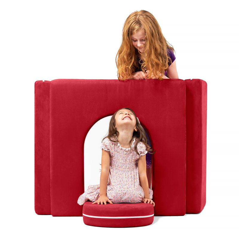 Zipline Playscape Castle Gate - Mobilier de jeu pour enfants imaginatifs, Merisier