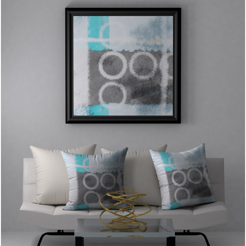Housse de coussin décorative carrée subtile Symphony, 18" x 18"