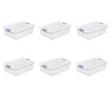 Sterilite Plastic Clear Stackable Latching Storage Box Container