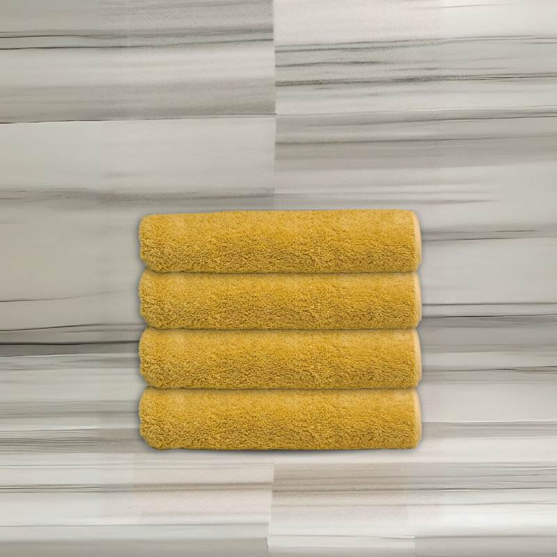 Hammam Piped Guest Towels, Yellow