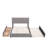 Queen Upholstered Platform Bed with Storage Drawers & Twin XL Trundle, Linen Fabric, No Box Spring Needed- Light Gray-10171286