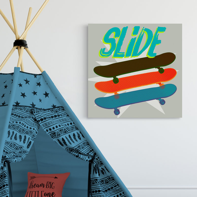 Art sur toile sk8r ii Sieber, Cadre flottant noir, H 30 po x l 30 po x P 1,75 po