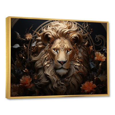 «Radiant Luminous Bronze Lion», reproduction sur toile