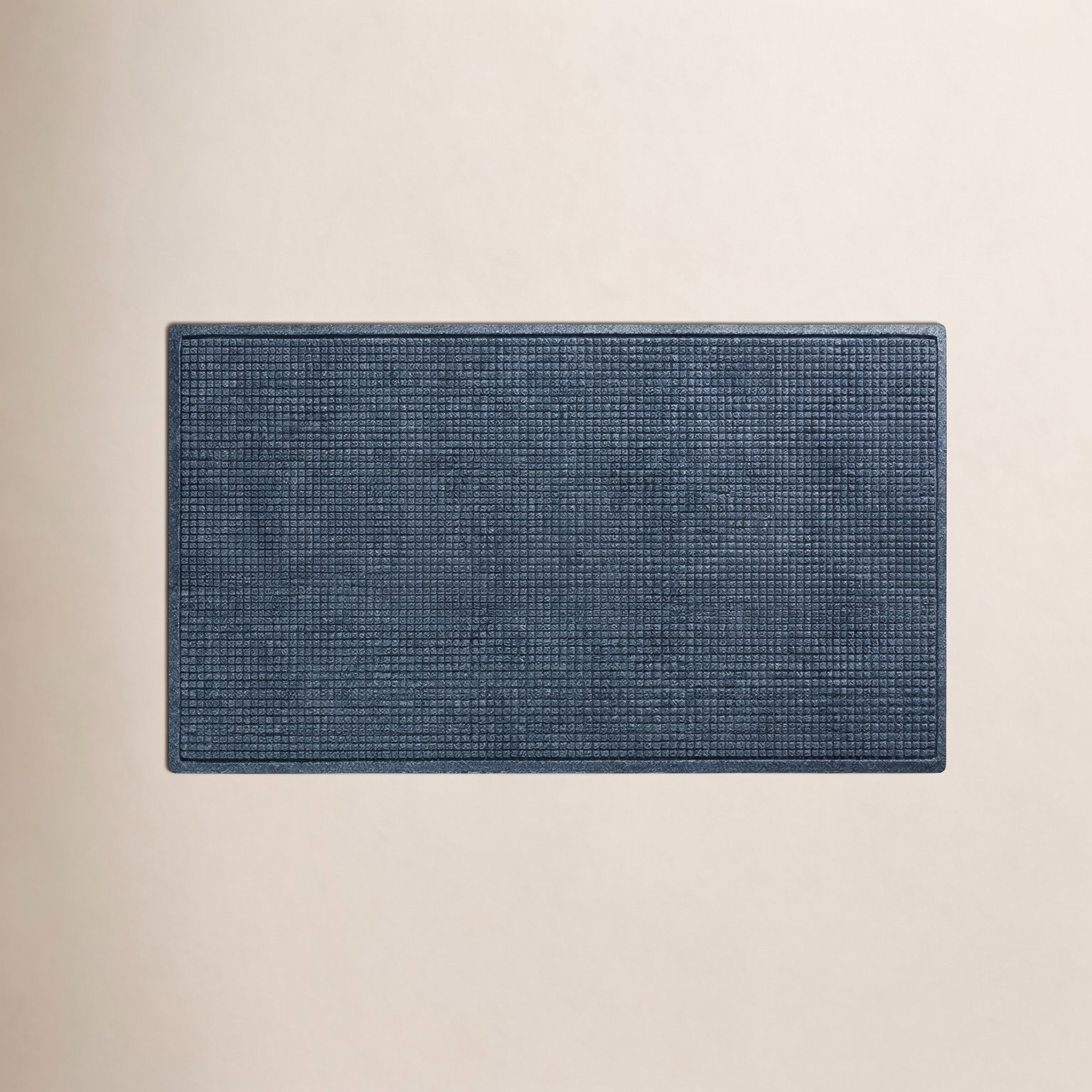 WaterHog Squares Non-Slip Doormat, Rectangle 3' x 5', Navy