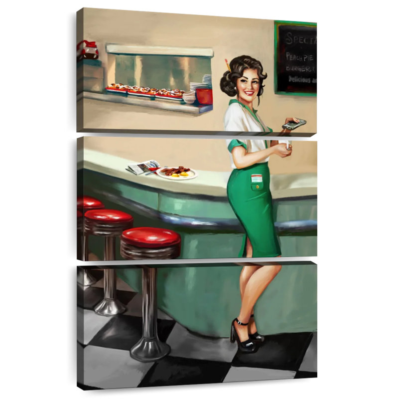 Leisha Diner Waitress, 45" H x 28" W