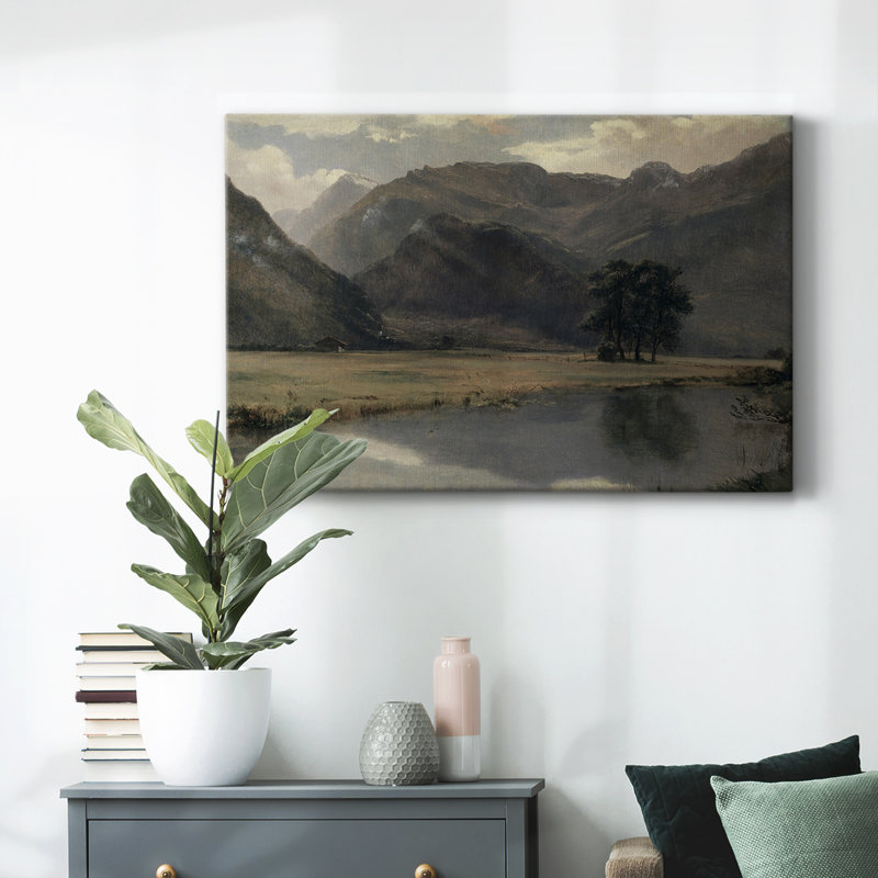 Paysage rétro - XLV III, Toile tendue, H 41 po x l 61 po x P 1,5 po