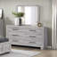 Mobilier de chambre à coucher contemporain en bois de style contemporain avec commode à six tiroirs gris moderne