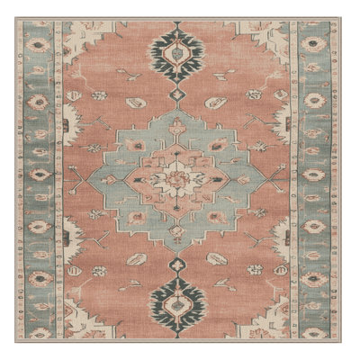 Tapis beige lavable à la machine Afyon