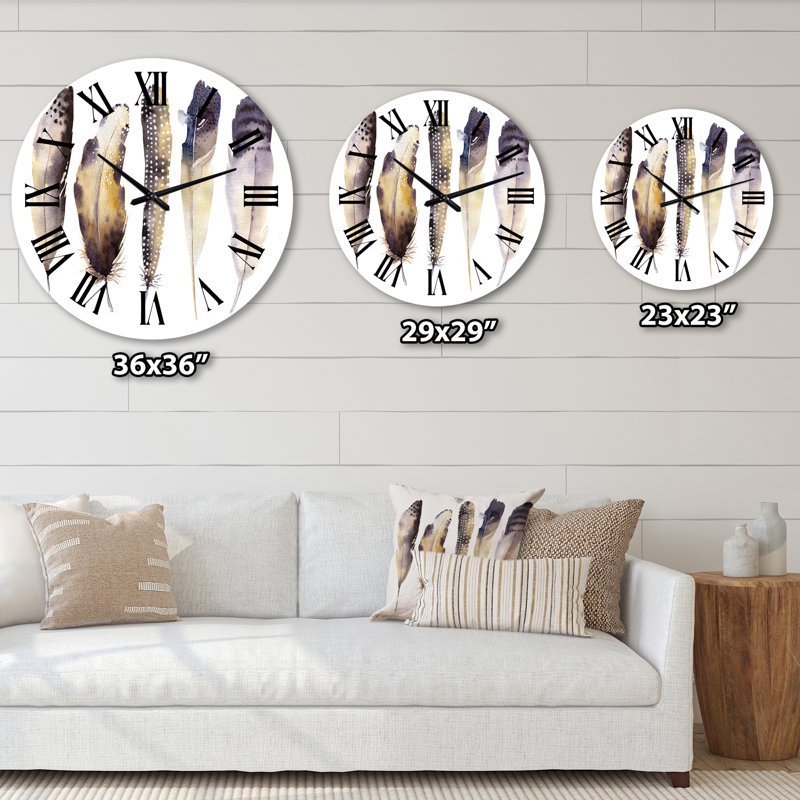 Horloge murale bohème et éclectique Boho, Surdimensionné