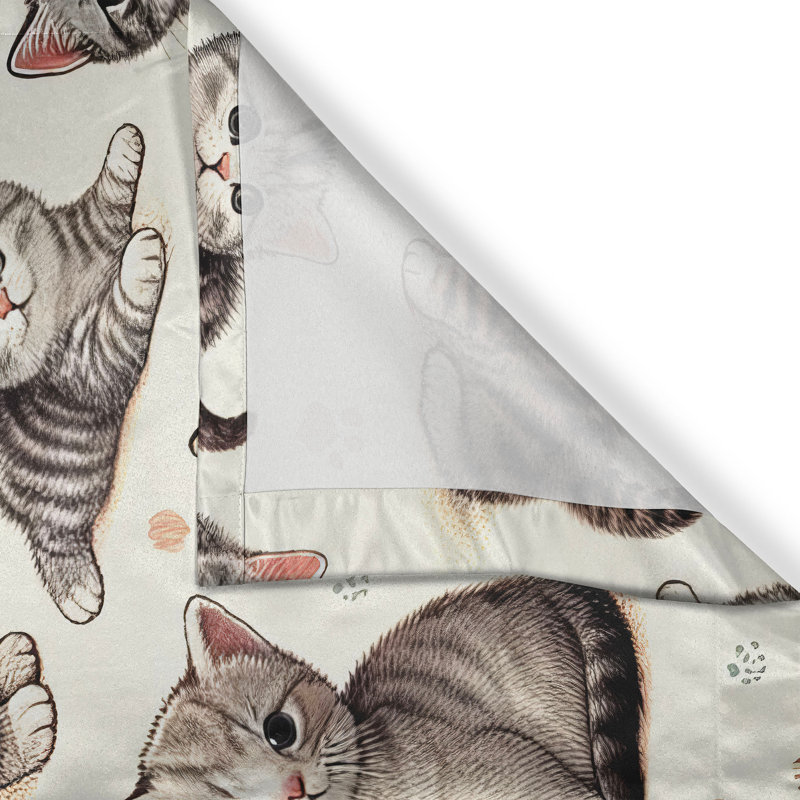 Cat Kitchen Curtain, 55" W x 36" L