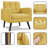 Brandalyn Mid Century Fabric Arm Chair Tufted with Rubber Wooden Leg-170663993