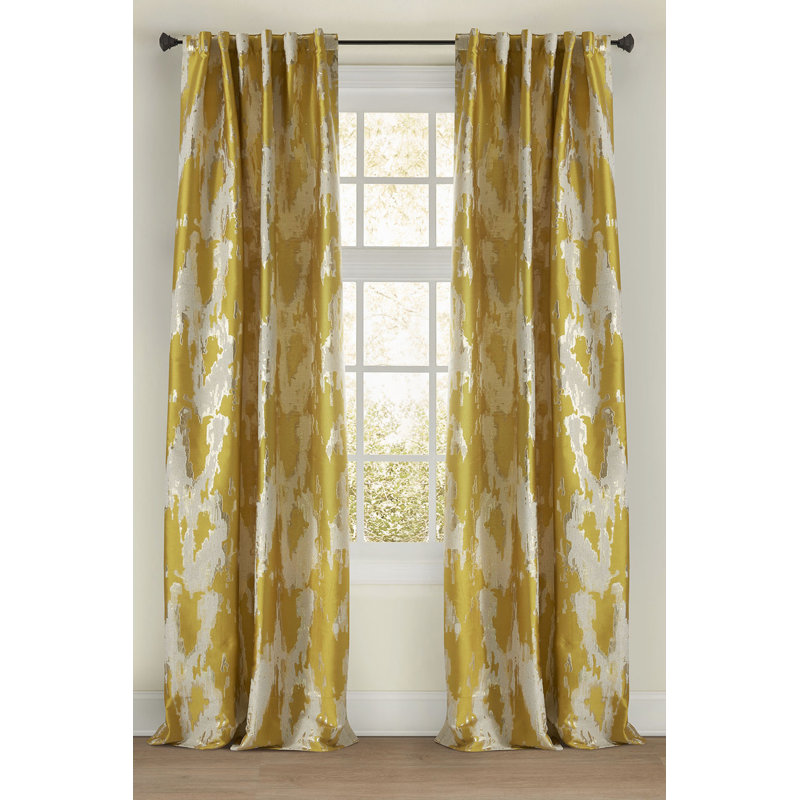 Mariah Room Darkening Curtain, 50" W x 108" L, Citrine