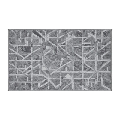 Tapis gris lavable à la machine