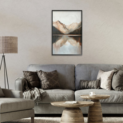 «Rustic Mountain Reflecting Lake», estampe numérique par Petal Prints Design