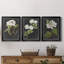 «Dramatic White Flowers I», ensemble de 3 peintures sur toile encadrées-1356238379-1356238378