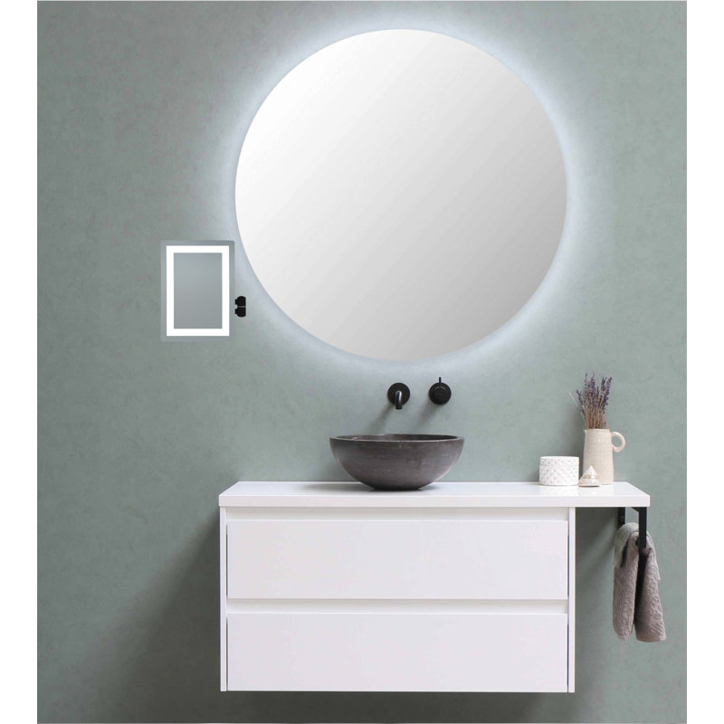 Emmilynn Aluminum Rectangle Mirror, Matte Black