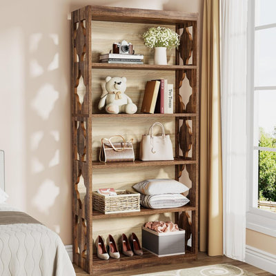 Étagère de rangement 69,98 "à 6 niveaux avec bibliothèque ouverte Rhombus