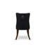 5 Piece Dining Table Set Consists of a Square Modern Kitchen Table and 4 Polyester Fabric Upholstered Parson Chairs, Antique Walnut