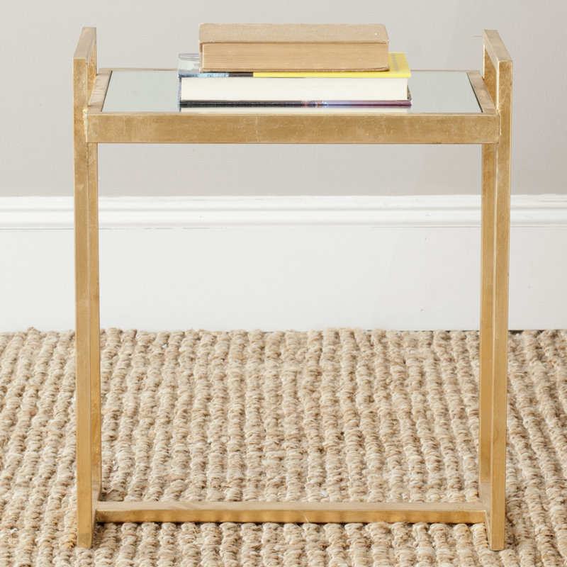Rex Mirrored Glass Top End Table