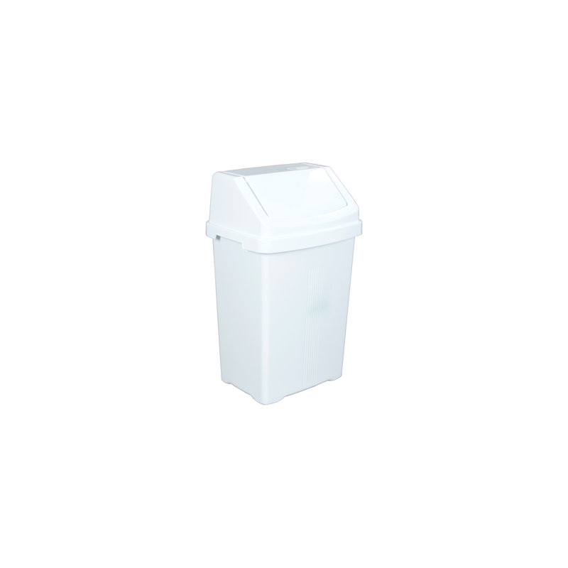 Wham 8L Swing Top Rubbish Bin, White