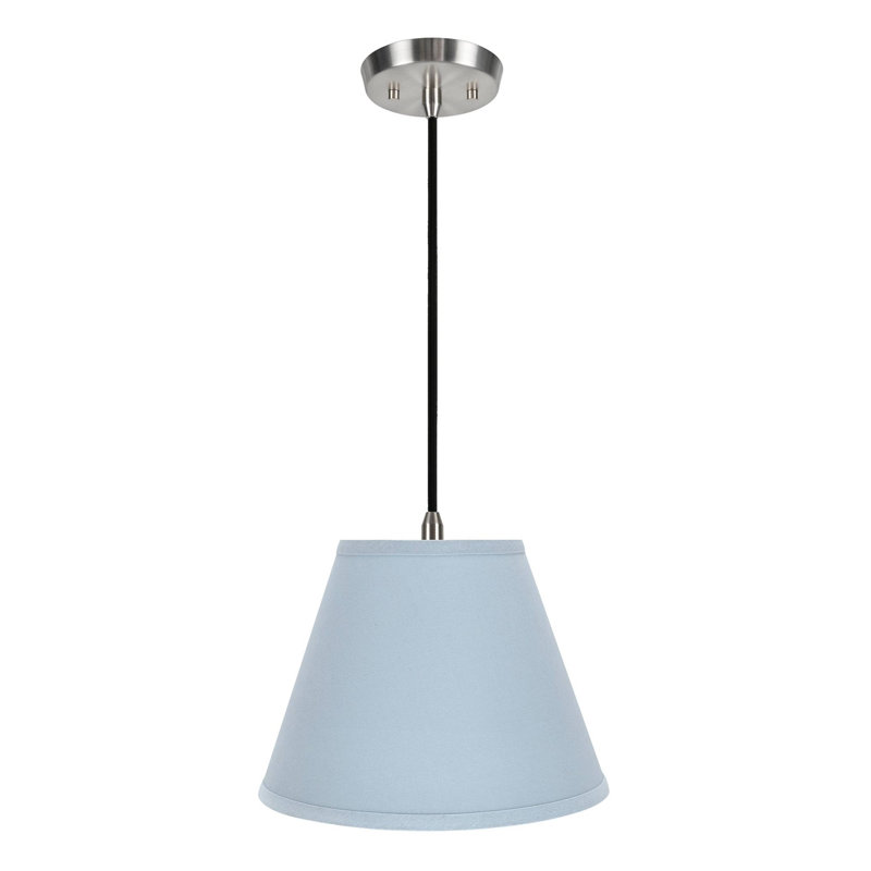 Luminaire suspendu conique à 1 lumière Elvis, Bleu clair
