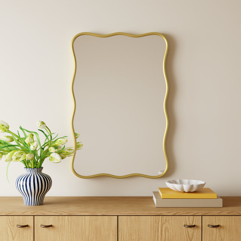 Dederang Metal Scalloped Wall Mirror