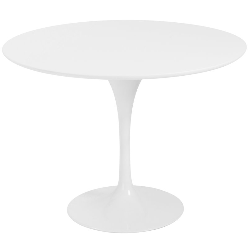 Table de salle à manger Flow, Blanc / blanc