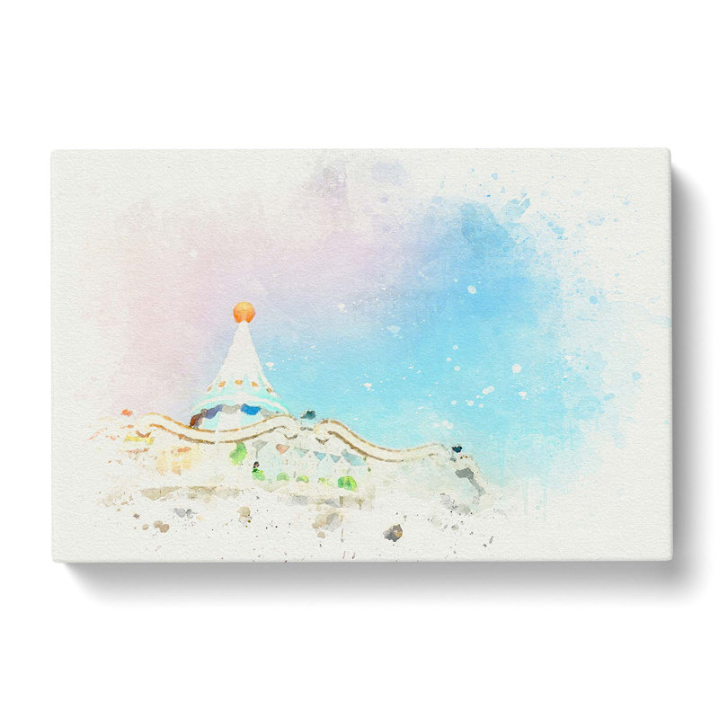 Vintage Carousel In Abstract - Wrapped Canvas Painting, 35cm H x 50cm W x 3cm D