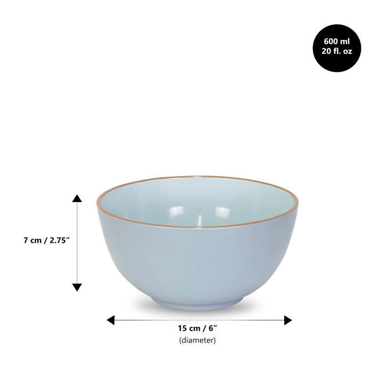 rPET (matériaux recyclés à 100%) bol de salle de bain 6 po, Bleu