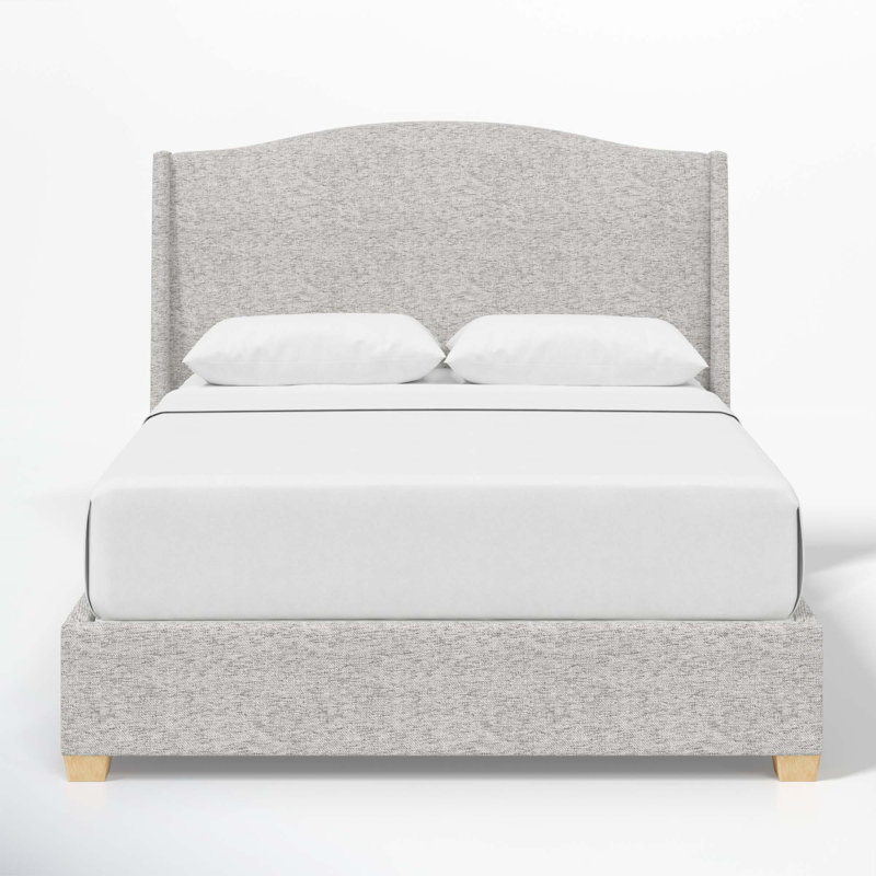 Allis Upholstered Wingback Bed, California King, Milsap Spray Sustain® Tweed