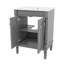 Meuble-lavabo contemporain de 24 po avec lavabo sur pied et armoire de rangement à deux niveaux-1057954595-1057954598