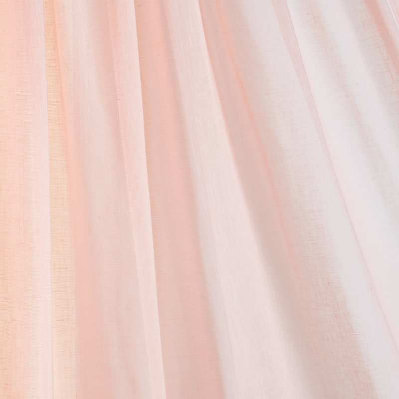 Rayna Semi Sheer Curtain Panel Pair, Pink, 52" W x 84" L